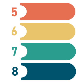 Infographic Menu List 8 Step or Process, Presentation List Menu, Infographic List Number Element png
