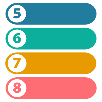 Infographic Menu List 8 Step or Process, Presentation List Menu, Infographic List Number Element png