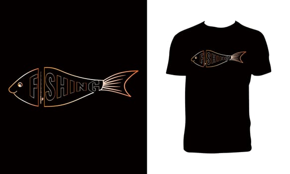 Fishing Vector Tee Design.
