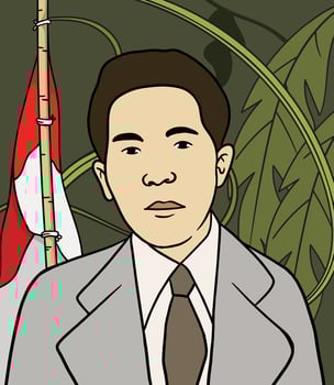 East Nusa Tenggara hero portrait illustration. Happy Indonesian National Heroes day vector