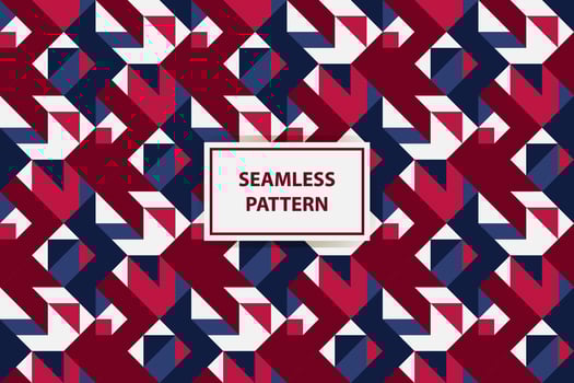 Abstract Seamless Pattern, colored as USA Flag. Vector Illustration of american Background for Celebration Holiday American President Day, memorial day