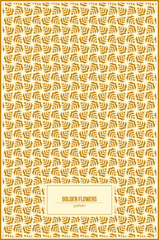 golden flowers pattern for elegant wallpaper vector