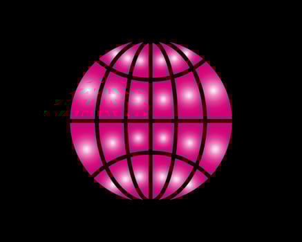 Globe icon vector line art design.