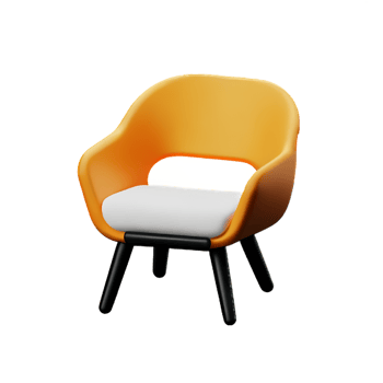 Leather yellow armchair png