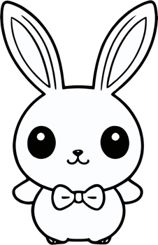 a drawing of a cute cartoon icon. AI- Generative png