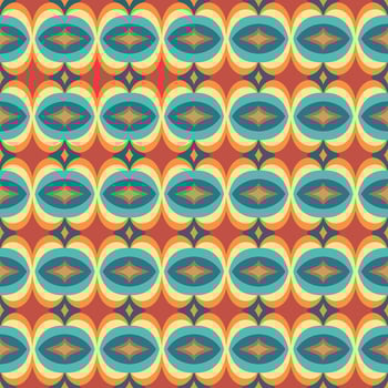 70s style retro wallpaper pattern vector