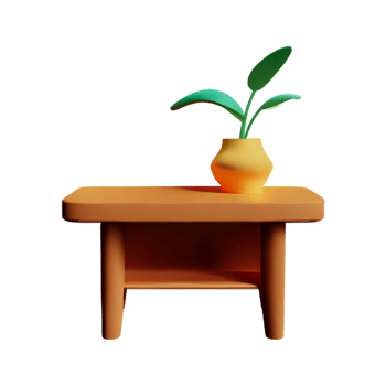 Small table and vase png