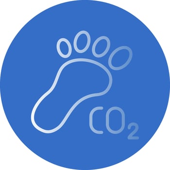 Carbon footprint Vector Icon Design