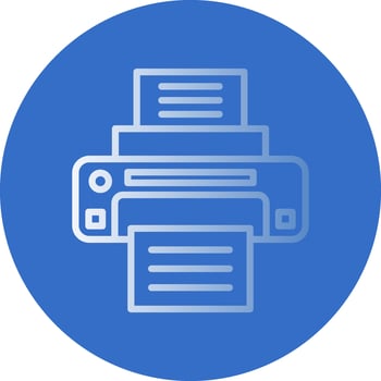 Print Vector Icon Design
