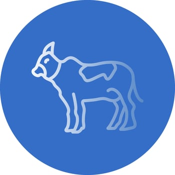 Cow Vector Icon Design