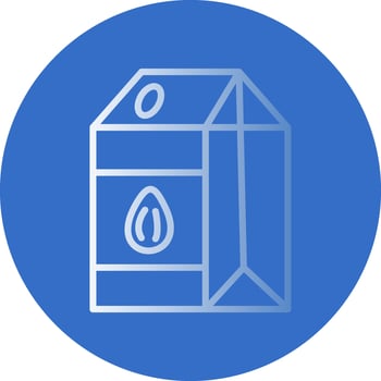 Almond milk Vector Icon Design