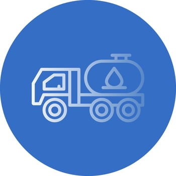 Tanker truck Vector Icon Design