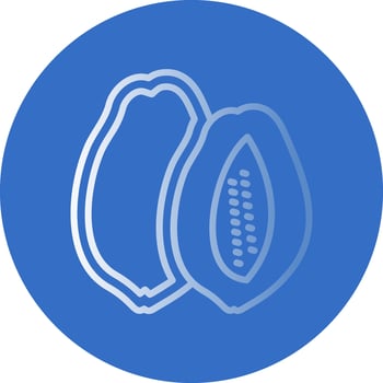 Papaya Vector Icon Design