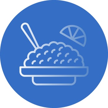 American fried rice Vector Icon Design