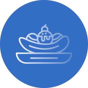 Banana split Vector Icon Design