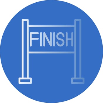 Finish line Vector Icon Design