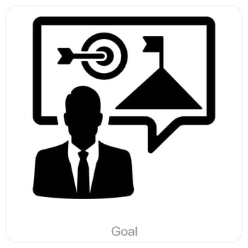 Goal and achievement icon concept vector