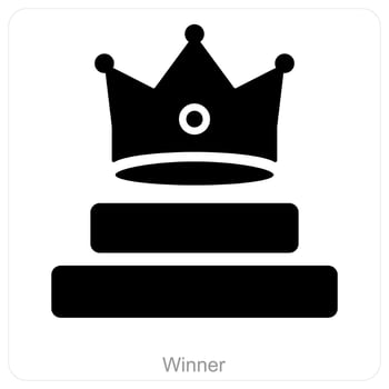 Winner and champion icon concept vector