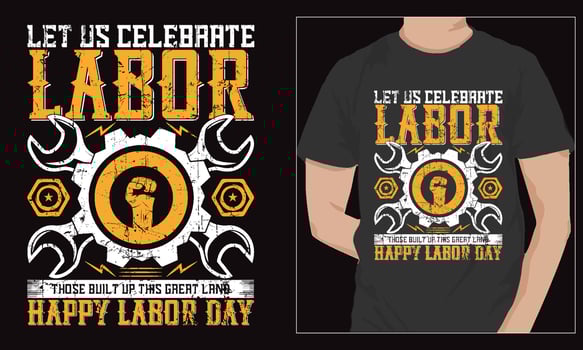 Celebrate happy labor day typography t shirt design vector