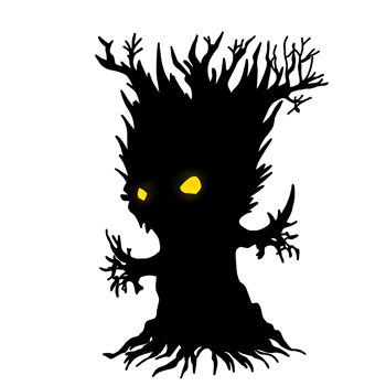 Halloween tree ghost png