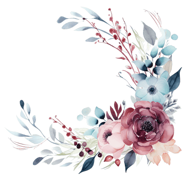 Watercolor floral frame. Illustration png
