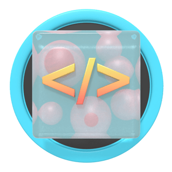 Coding button of 3d icon png