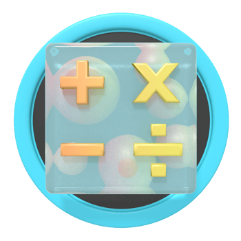 Calculator button of 3d icon png