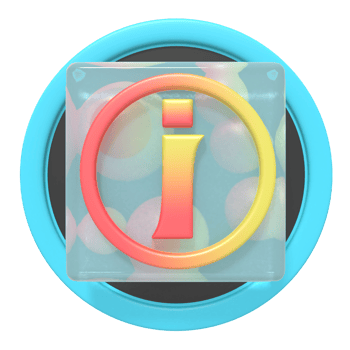 Information button of 3d icon png