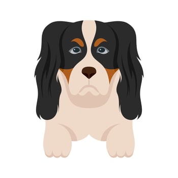 Cartoon puppy dogs breeds pets cute characters. Flat design of cute dogs and puppies vector illustration.