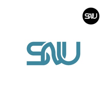 Letter SNU Monogram Logo Design vector