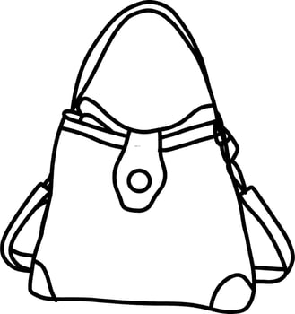 Sketch of woman bag vector