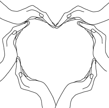 Friendship Outline Icon vector