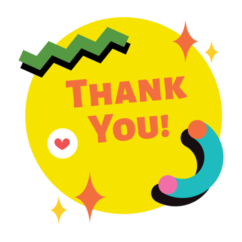 thank you  sticker retro png