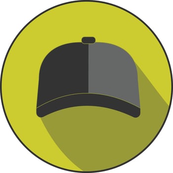 Cap icon - flat fashion icons vector