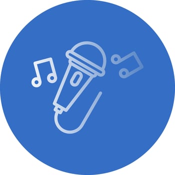 Singing Vector Icon Design