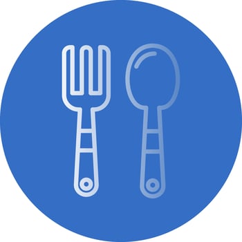 Baby cutlery Vector Icon Design