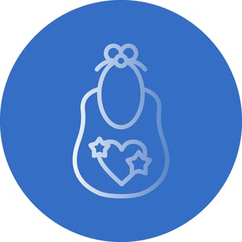 Baby bib Vector Icon Design