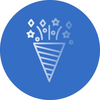 Confetti Vector Icon Design