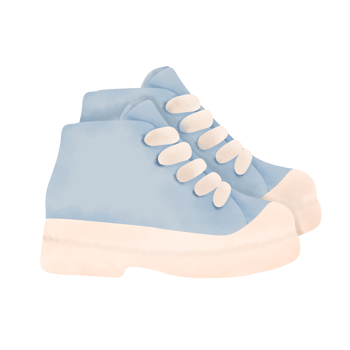 Cute Kid Shoes Illustration png