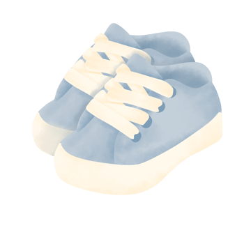 Cute Kid Shoes Illustration png