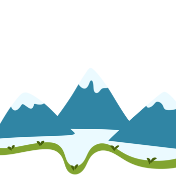 Snow mountains illustration png