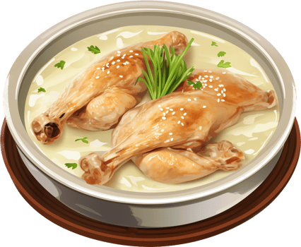 Ginseng chicken soup with . png