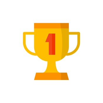trophy icon vector winner trophy icon in trendy flat color style
