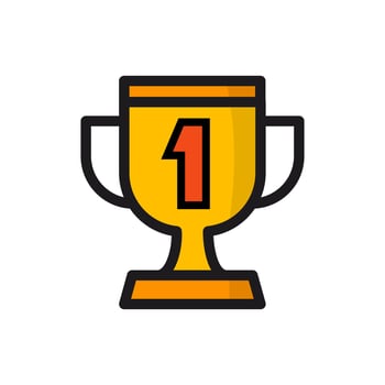 trophy icon vector winner trophy icon in trendy flat color style