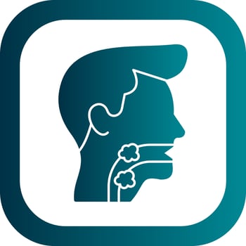 Throat cancer Vector Icon Design