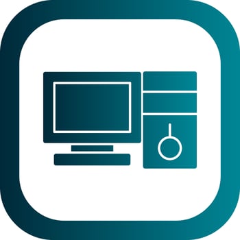 Desktop computer Vector Icon Design