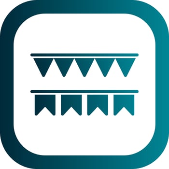 Decorative flag Vector Icon Design