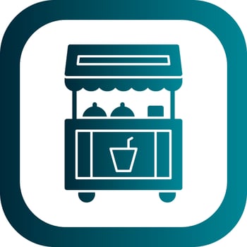 Food stand Vector Icon Design