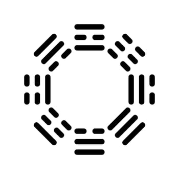I Ching Icon Vector Symbol Design Illustration
