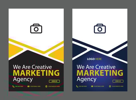 Corporate and digital business marketing promotion post design or social media banner minimal and modern vector